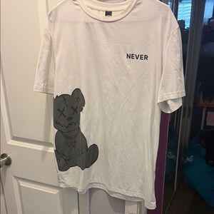 NFINITY White Tee with Gray Bear Graphic